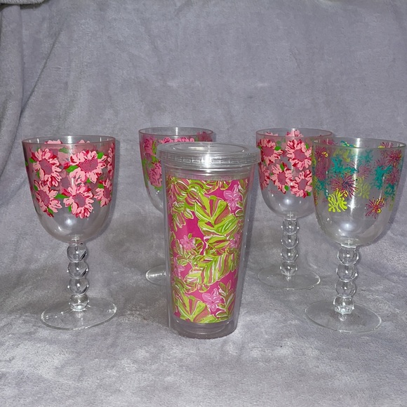 Lilly Pulitzer Wine Glass Set - Picture 2 of 8